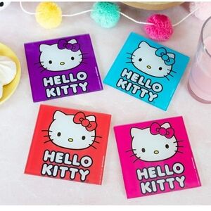 Hello kitty glass coasters (set of 4)